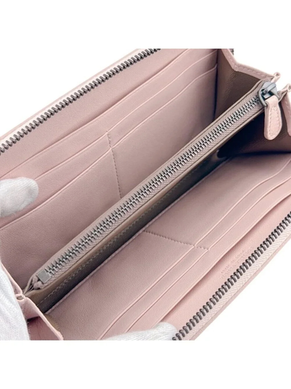 Bottega Veneta Zip Around Intrecciato Wallet
